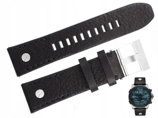 Pasek Diesel DZT2001 skórzany czarny 24 mm - Akcesoria do zegarków - miniaturka - grafika 1