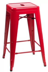 D2.Design Stołek barowy Paris 66cm czerwony inspirowany Tolix 41411 - Taborety i hokery - miniaturka - grafika 1