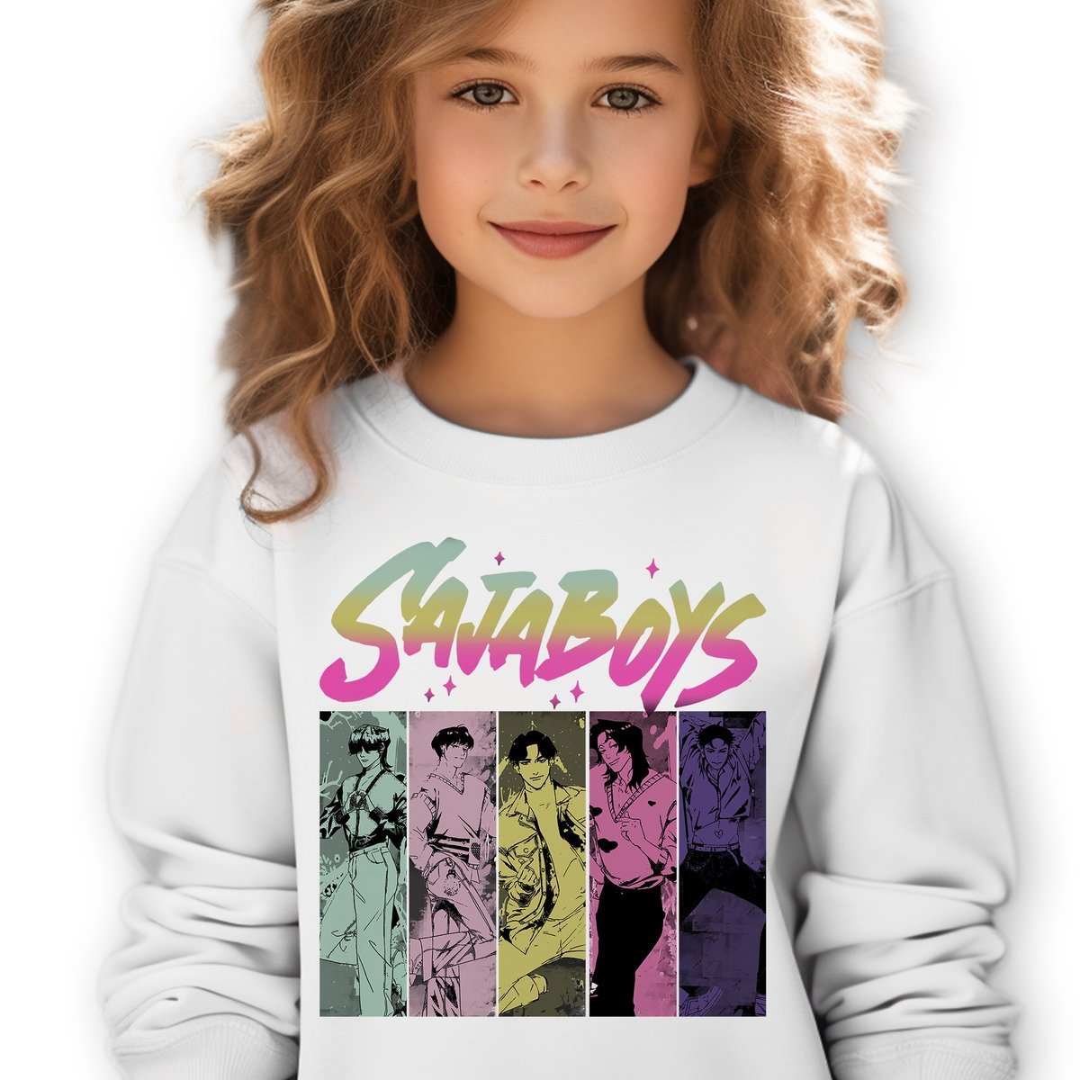 Bluza Dziecięca Biała BABY SAJA Do Przedszkola K-pop Muzyka Wz Rozm 140 cm