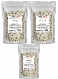 FASOLA JAŚ PIĘKNY 2,5kg Biała fasolka karłowa naturalna jakość Kol-Pol - Ziarna i nasiona roślin strączkowych - miniaturka - grafika 1