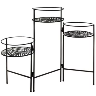 Kwietnik metalowy stojący LEAF 3 podstawki na kwiaty 49 cm - Kwietniki - miniaturka - grafika 1