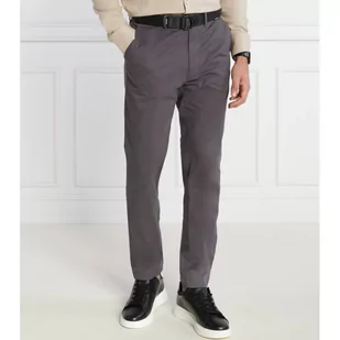 Calvin Klein Spodnie chino + pasek MODERN TWILL | Slim Fit - Spodnie męskie - miniaturka - grafika 1