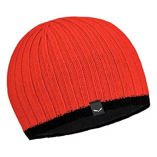 Czapki damskie - Salewa Czapka uniseks Ortles Wo Beanie, Flame/0910, jeden rozmiar - grafika 1