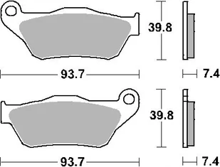 Sbs Klocki Hamulcowe Maxi Carbon Tech Yamaha Yp125/250 X-max 06-09 Przód - Klocki hamulcowe - miniaturka - grafika 1