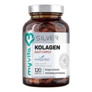 MYVITA SILVER 100% Kolagen Beauty 120kaps. MyVita 21PRJKOLB2 - Włosy, skóra, paznokcie - miniaturka - grafika 1