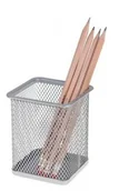 Przyborniki na biurko - NET Kubek kwadratowy siatka srebrny B804 Net - miniaturka - grafika 1