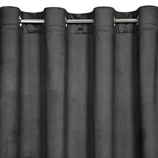 Zasłona Velvet Angelina 140 x 250 Przelotka Czarny - Zasłony - miniaturka - grafika 1