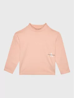 Bluzy dla chłopców - Calvin Klein Jeans Bluzka Monogram Off Placed IG0IG01791 Różowy Relaxed Fit - grafika 1