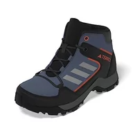 Buty dla chłopców - adidas Terrex Hyperhiker Mid K, Dziecięce buty Hiking Unisex, Wonder Steel Grey Three Impact Orange, 35.5 EU - miniaturka - grafika 1
