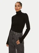 Swetry damskie - Patrizia Pepe Golf 8K0206 KM36-K103 Czarny Regular Fit - miniaturka - grafika 1