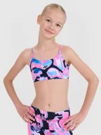Biustonosze dla dziewczynek - 4F Biustonosz sportowy szybkoschnący dziewczęcy - multikolor 122/128 (6-8 lat) - miniaturka - grafika 1