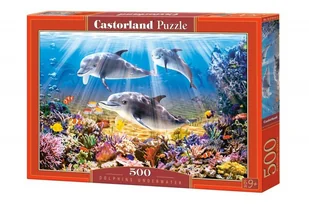 Puzzle 500 Dolphins Underwater Nowa - Kolorowanki, wyklejanki - miniaturka - grafika 1