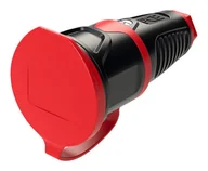 Gniazdka elektryczne - Kontakt Simon Gniazdo-przenośne-gumowe-Schuko-z-zatyczką-16A-2P+Z-230V-IP54 2511-SR - miniaturka - grafika 1