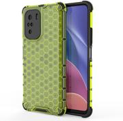 Etui i futerały do telefonów - Honeycomb etui pancerny pokrowiec z żelową ramką Xiaomi Redmi K40 Pro+ / K40 Pro / K40 / Poco F3 zielony - miniaturka - grafika 1