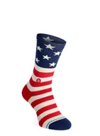 Odzież trekkingowa męska - Skarpety turystyczne Stance The Fourth St Crew - red - miniaturka - grafika 1