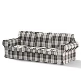 Dekoria Pokrowiec na sofę Ektorp 3-osobową rozkładaną krata czarno-biała 218 x 88 x 88 cm Edinburgh 795-115-74 - Pokrowce na meble - miniaturka - grafika 1
