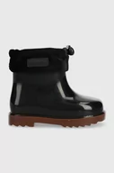 Buty dla dziewczynek - Melissa kalosze dziecięce Rain Boot III BB kolor czarny - miniaturka - grafika 1