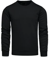 Bluzy męskie - Bluza męska bez kaptura czarna Recea - miniaturka - grafika 1