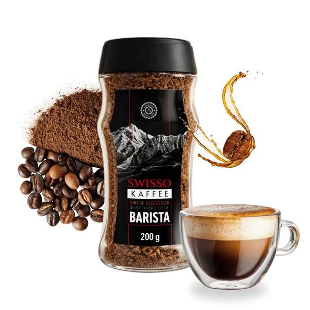 Kawa rozpuszczalna liofilizowana instant 100% Arabica Swisso Barista 200g