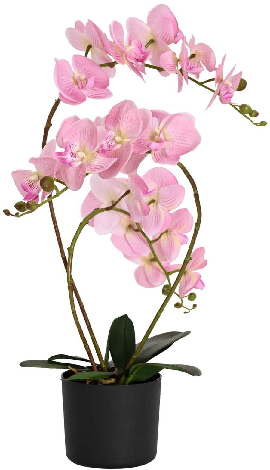 vidaXL vidaXL Sztuczny kwiat orchidei w doniczce różowy 45 x 15 x 65 cm