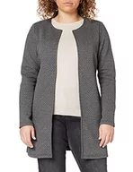 Kurtki damskie - VILA CLOTHES Damska kurtka Vinaja New Long Jacket-Noos Cardigan, Szary (średni szary melanż), L - miniaturka - grafika 1