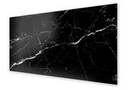 Dekoracje domu - Panel kuchenny HOMEPRINT Czarny uniwersalny marmur 100x50 cm - miniaturka - grafika 1