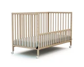 Łóżeczka i kojce - WEBABY - Łóżeczko dziecięce z surowego drewna bukowego 60 x 120 cm - miniaturka - grafika 1