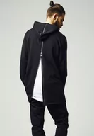 Bluzy męskie - bluza LONG SHAPED BACK ZIPPED HOODY, rozpinana kangurka z kapturem-S - miniaturka - grafika 1