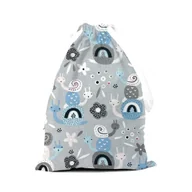 Torby szkolne - Worek na buty z etykietą Przewiewny BAWEŁNA Naturalna Pastelowy - miniaturka - grafika 1