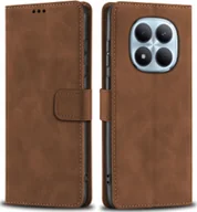 Etui i futerały do telefonów - krainaGSM ETUI SKÓRZANE Z KLAPKĄ do Xiaomi Redmi Note 15 5G BRĄZOWE ZAMYKANE CASE - miniaturka - grafika 1