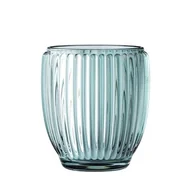 Świeczniki - Świecznik szklany 8 x 8 x 9,5 cm niebieski - miniaturka - grafika 1