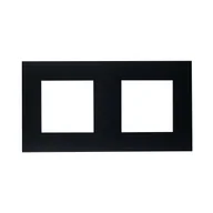 Klawisze i ramki - Efapel Ramka podwójna QUADRO Czarny - miniaturka - grafika 1