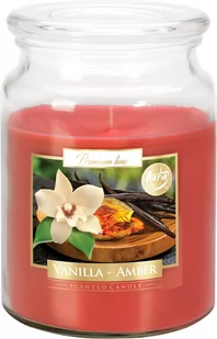 BISPOL Świeca w szkle SND99-355 WANILIA - BURSZTYN, 500 g - Świece - miniaturka - grafika 1