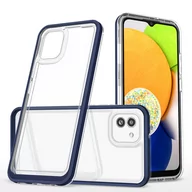 Etui i futerały do telefonów - Hurtel Clear 3in1 etui Samsung Galaxy A03 silikonowy pokrowiec z ramką niebieskie - miniaturka - grafika 1