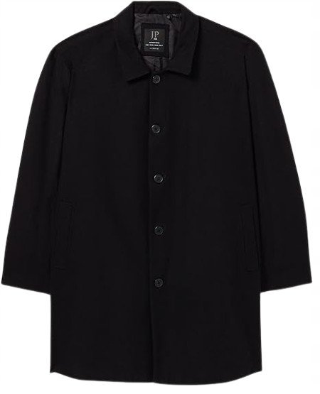 JP 1880 PŁASZCZ MĘSKI CZARNY GŁADKI KLASYCZNY Z WEŁNĄ 2XL 1JPA