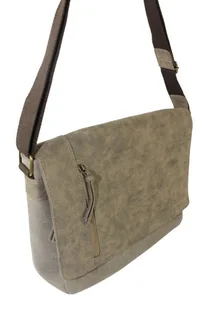 Skórzana Torba JENNIFER JONES Listonoszka Ze Skórzaną Klapką BEŻOWA 4526 37 x 29 x 14 - Torby męskie Skórzana Torba JENNIFER JONES Listonoszka Ze Skórzaną Klapką BEŻOWA 4526 37 x 29 x 14 - Torby męskie - miniaturka - grafika 1