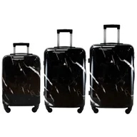 Walizki - Zestaw walizek SEMI LINE T5730-0 Czarny-marmur - miniaturka - grafika 1