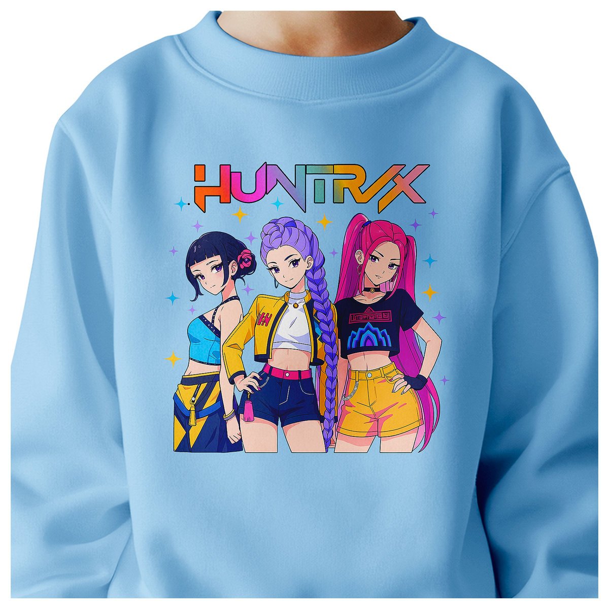 BLUZA DZIECIĘCA KPOP DEMON HUNTERS HUNTRIX 122-128 BAWEŁNIANA JAKOŚĆ