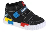 Buty dla chłopców - Skechers Kool Bricks-Lil Constructor 402224N-BKMT chłopięce sneakersy, czarne, rozmiar 23 - miniaturka - grafika 1