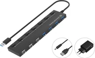 Huby USB - HUB USB Conceptronic CONCEPTRONIC USB-Hub 7-Port 3.0 ->4x3.0 3x2.0 ex m.Netzt.sw - miniaturka - grafika 1