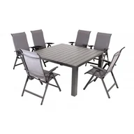 Meble ogrodowe - PRATO YELMO ALU - aluminiowy zestaw ogrodowy 6+1 - miniaturka - grafika 1