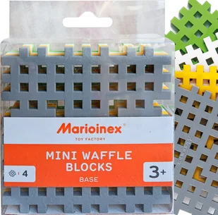 Marioinex Podstawki do WAFFLI kolory szary, biały, żółty, zielony - Klocki - miniaturka - grafika 1