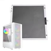 Akcesoria do komputerów stacjonarnych - Gembird Lewy panel boczny do obudowy Fornax 4000W biała szkło hartowane - miniaturka - grafika 1