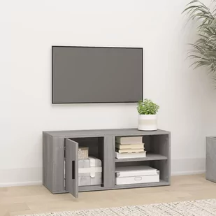 Lumarko Szafka pod TV, szary dąb sonoma, 80x31,5x36 cm - Szafki RTV - miniaturka - grafika 4