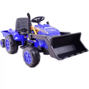 Traktor Na Akumulator Z Przyczepą - JCX Niebieski S-617 - Pojazdy elektryczne dla dzieci - miniaturka - grafika 1