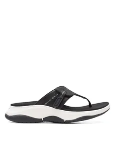Clarks Skórzane japonki "Wave 2.0" w kolorze czarnym - Klapki i japonki damskie - miniaturka - grafika 1
