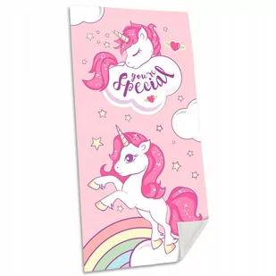 Unicorn Jednorożec Ręcznik Plażowy Kąpielowy Bawełniany 140 Cm X 70 Cm - Okrycia kąpielowe dla dzieci - miniaturka - grafika 1