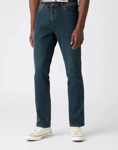 Męskie Spodnie Jeansowe Wrangler Texas Slim Dark Dust W12S2837E-W31 L34 - Spodnie męskie - miniaturka - grafika 1