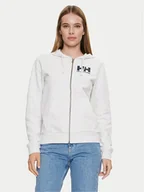 Bluzy damskie - Helly Hansen Bluza W Hh Logo Full Zip Hoodie 2.0 34461 Biały Regular Fit - miniaturka - grafika 1