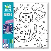 Kolorowanki, wyklejanki - Obraz Kot canvas - miniaturka - grafika 1